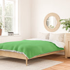 Solid Bright Kelly Green Color Duvet Cover Gallery Image 2