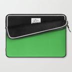 Solid Bright Kelly Green Color Laptop Sleeve Gallery Image 2