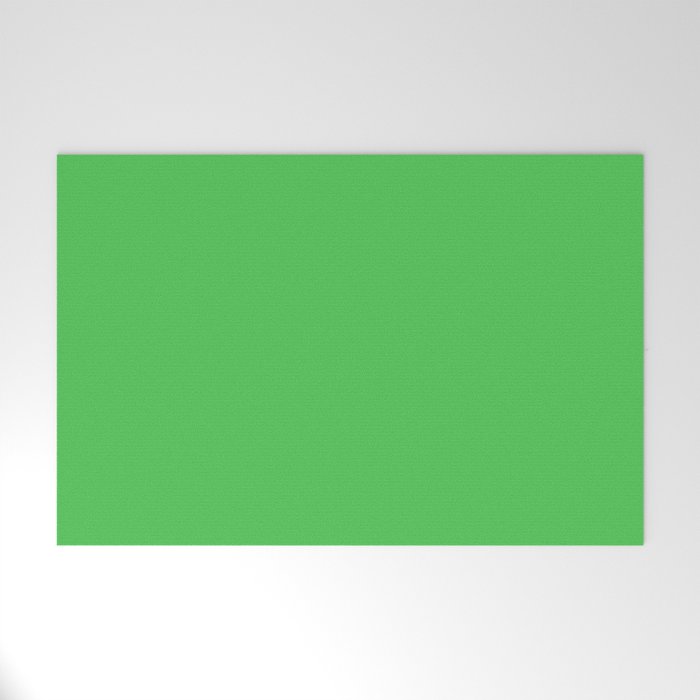 Solid Bright Kelly Green Color Welcome Mat Gallery Image 1