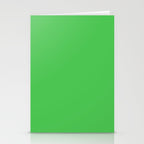 Solid Bright Kelly Green Color Stationery Card Gallery Image 2
