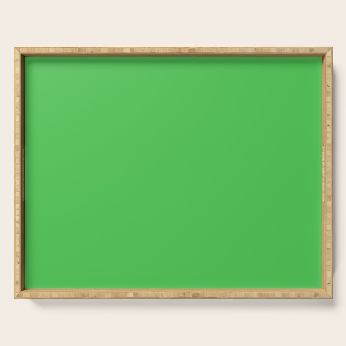 Solid Bright Kelly Green Color Serving Tray Gallery Image 1