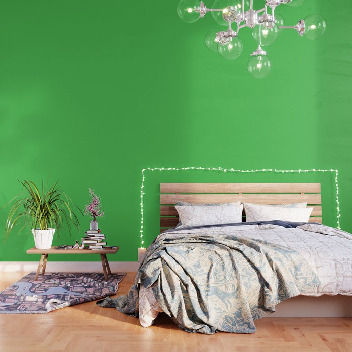 Solid Bright Kelly Green Color Wallpaper Gallery Image 1