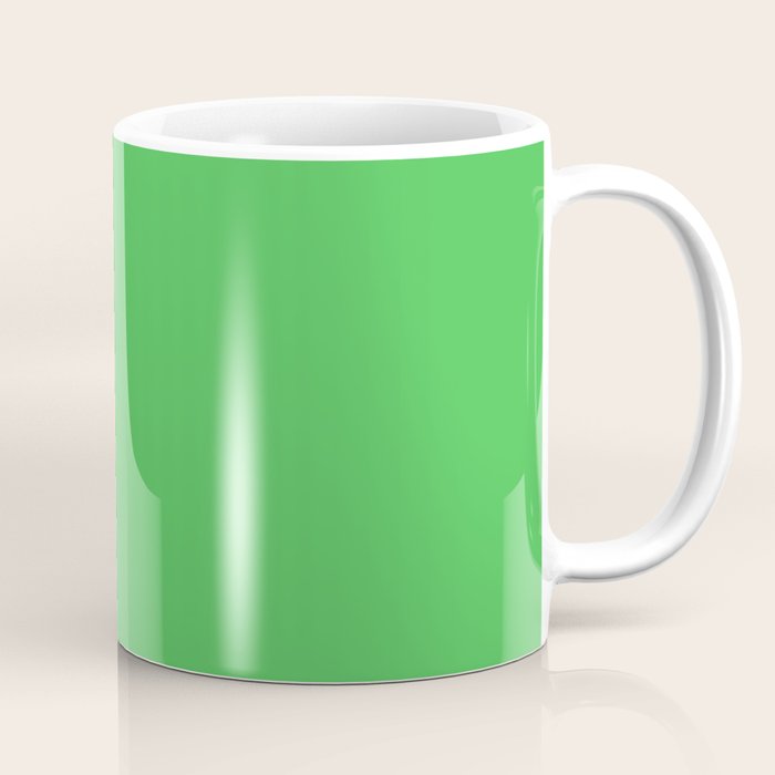 Solid Bright Kelly Green Color Coffee Mug Gallery Image 1
