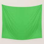 Solid Bright Kelly Green Color Wall Tapestry Gallery Image 4
