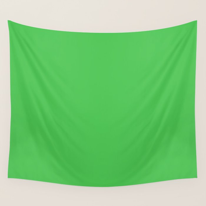 Solid Bright Kelly Green Color Wall Tapestry Gallery Image 4