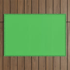 Solid Bright Kelly Green Color Outdoor Rug Gallery Image 1