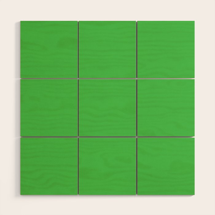 Solid Bright Kelly Green Color Wood Wall Art Gallery Image 1
