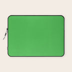 Solid Bright Kelly Green Color Laptop Sleeve Gallery Image 1
