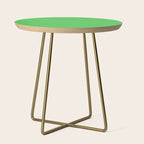 Solid Bright Kelly Green Color Side Table Gallery Image 1