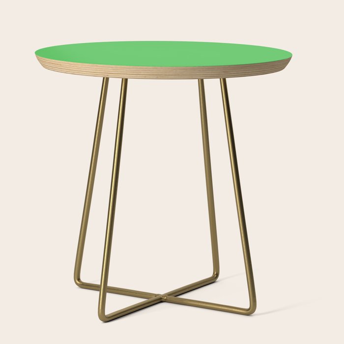Solid Bright Kelly Green Color Side Table Gallery Image 1