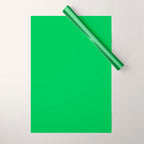 Solid Bright Kelly Green Color Wrapping Paper Gallery Image 1