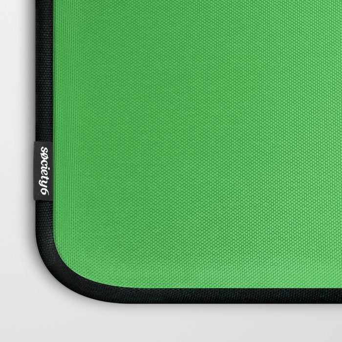 Solid Bright Kelly Green Color Laptop Sleeve Gallery Image 3