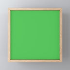 Solid Bright Kelly Green Color Mini Art Print Gallery Image 1