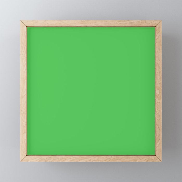Solid Bright Kelly Green Color Mini Art Print Gallery Image 1
