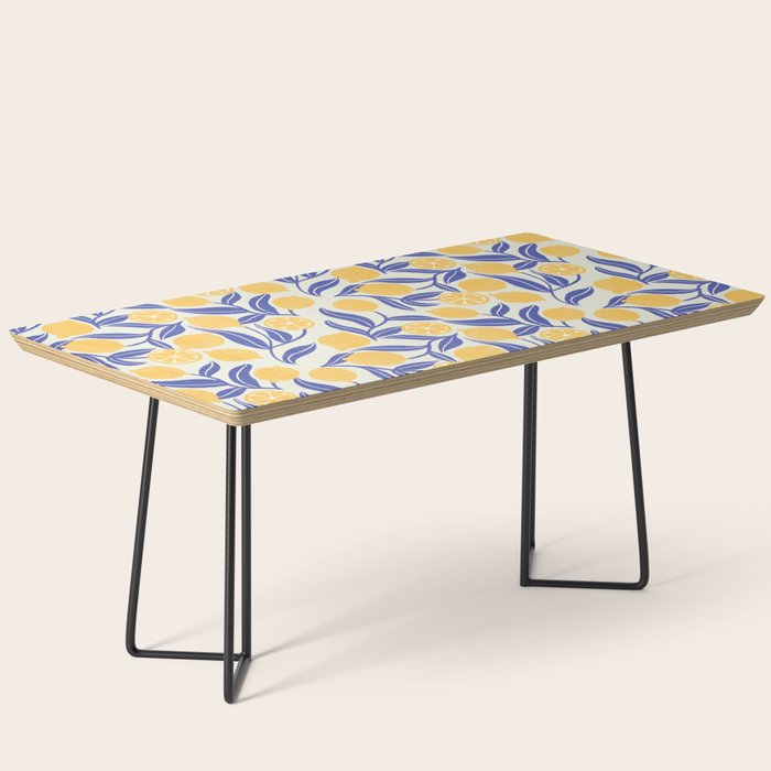 Lemon Orchard - blue and yellow Coffee Table Gallery Image 1