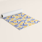 Lemon Orchard - blue and yellow Yoga Mat Gallery Image 2