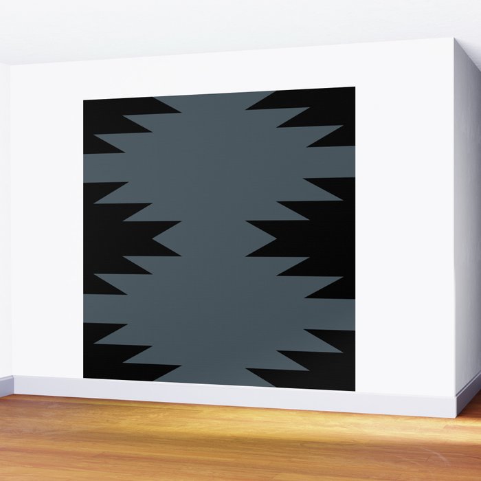 Geometric Southwestern Minimalism - Neutral Blue Wall Mural Gallery Image 2