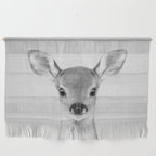 Baby Deer - Black & White Wall Hanging Gallery Image 1
