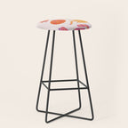 Sleepy Cozy Kitty Cats in Orange & Peach Stool Gallery Image 1