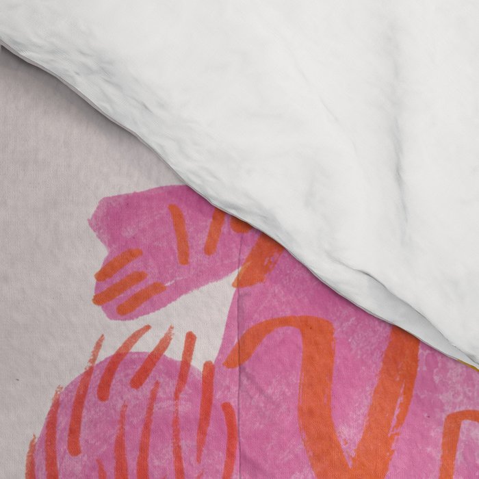 Sleepy Cozy Kitty Cats in Orange & Peach Comforter Gallery Image 4