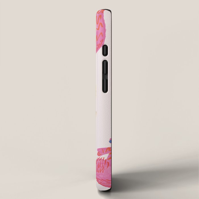 Sleepy Cozy Kitty Cats in Orange & Peach iPhone Case Gallery Image 2