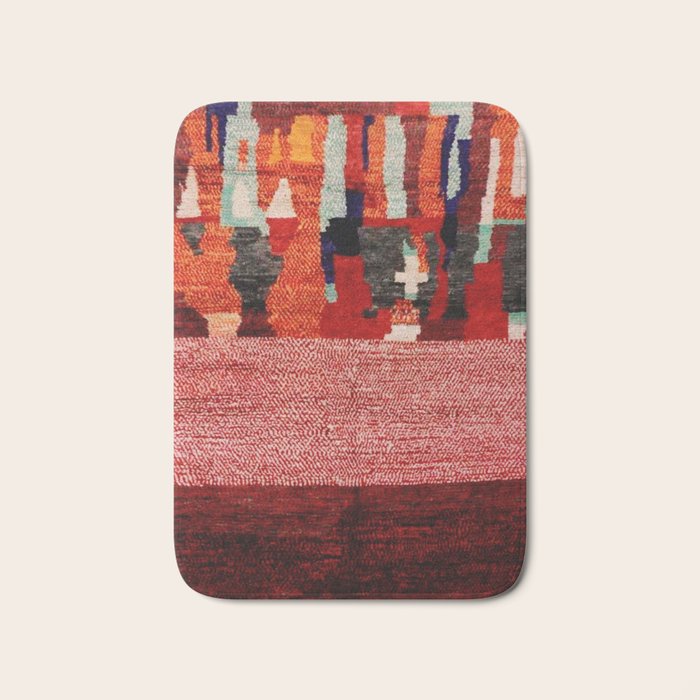 Beautiful Antique Moroccan Rug Print Bath Mat Gallery Image 1