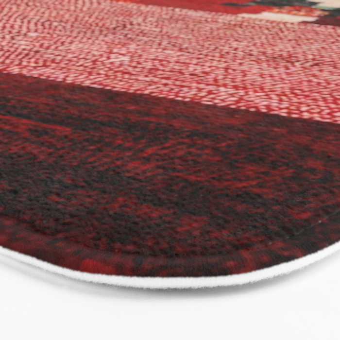Beautiful Antique Moroccan Rug Print Bath Mat Gallery Image 3