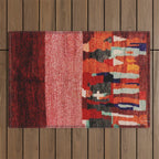 Beautiful Antique Moroccan Rug Print Outdoor Rug Gallery Image 1