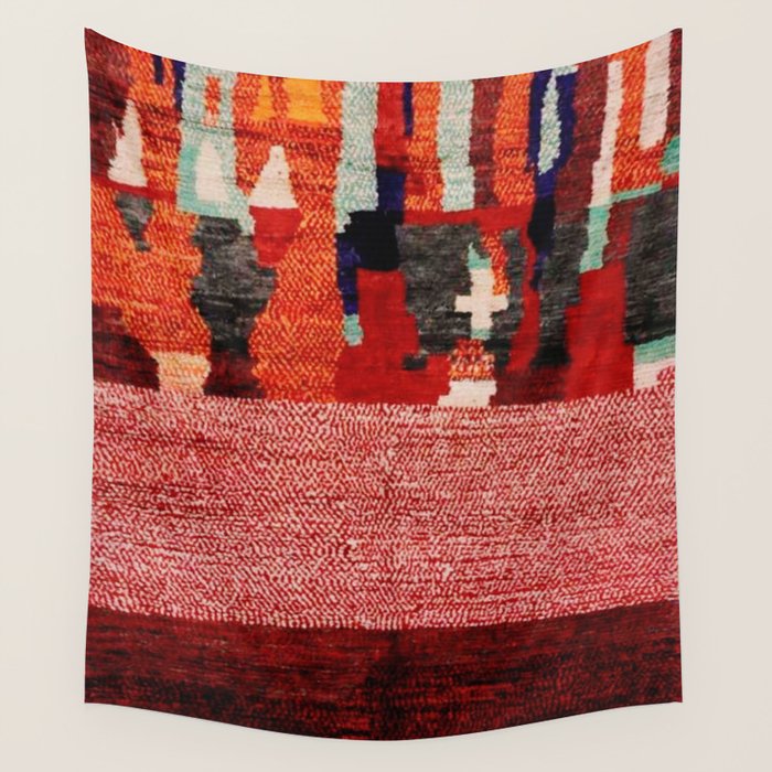 Beautiful Antique Moroccan Rug Print Wall Tapestry Gallery Image 4
