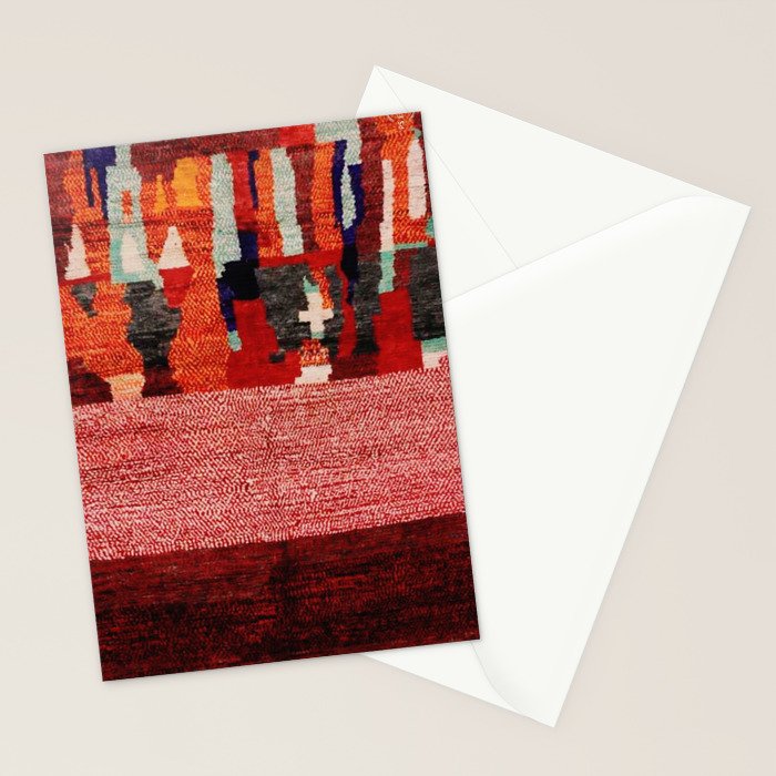 Beautiful Antique Moroccan Rug Print Stationery Card Gallery Image 2