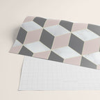 Geometric Art, Marble, Blush Pink, Gray, Abstract Art Wrapping Paper Gallery Image 2