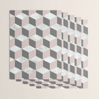 Geometric Art, Marble, Blush Pink, Gray, Abstract Art Wrapping Paper Gallery Image 3