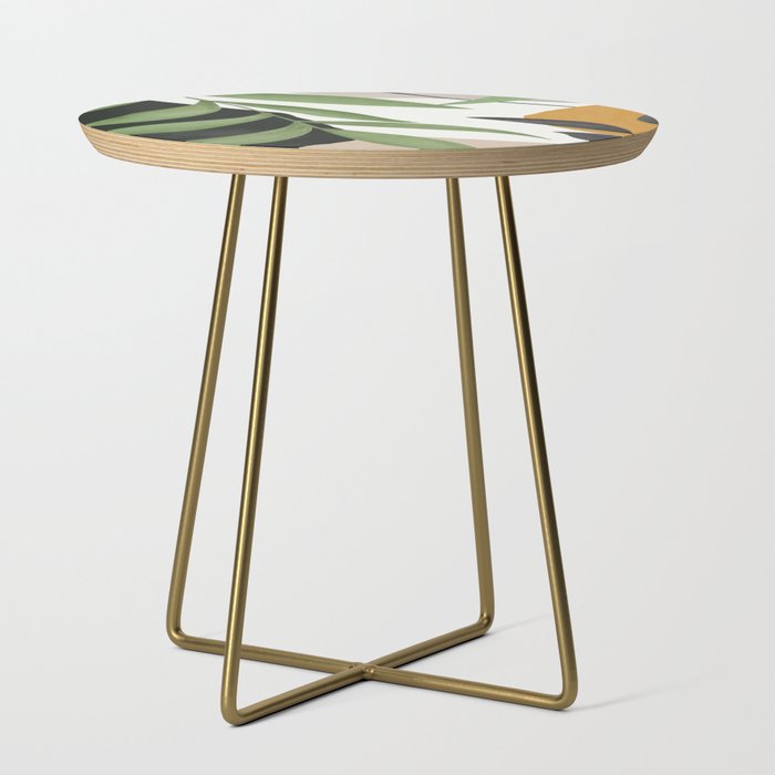 Abstract Art Tropical Leaves 39 Side Table Gallery Image 1