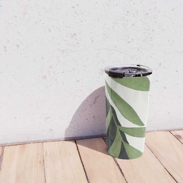 Abstract Art Tropical Leaves 39 Travel Mug Gallery Image 4