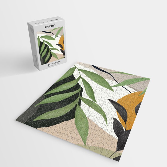 Abstract Art Tropical Leaves 39 Jigsaw Puzzle Gallery Image 2