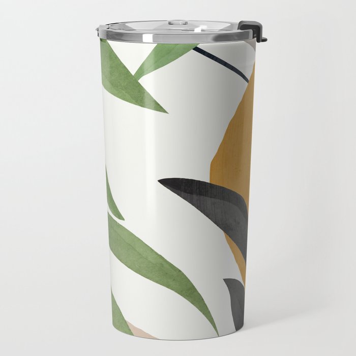Abstract Art Tropical Leaves 39 Travel Mug Gallery Image 2