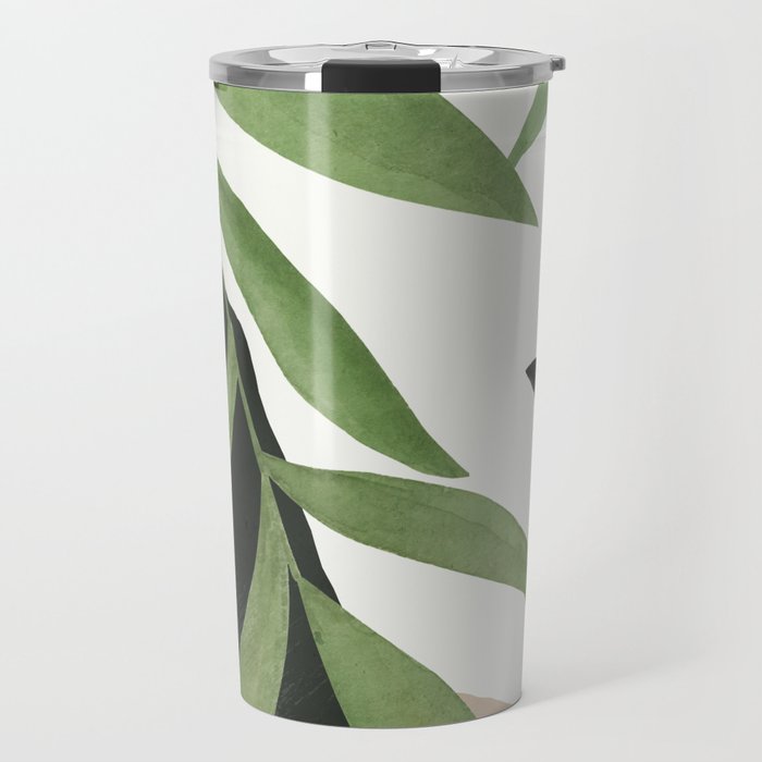 Abstract Art Tropical Leaves 39 Travel Mug Gallery Image 1