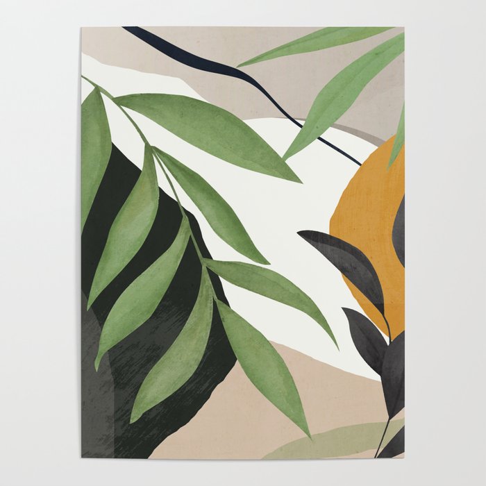 Abstract Art Tropical Leaves 39 Poster Gallery Image 4