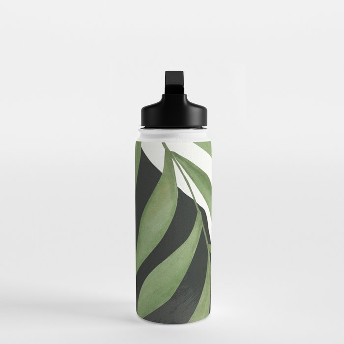 Abstract Art Tropical Leaves 39 Water Bottle Gallery Image 3