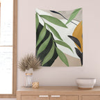 Abstract Art Tropical Leaves 39 Wall Tapestry Gallery Image 2