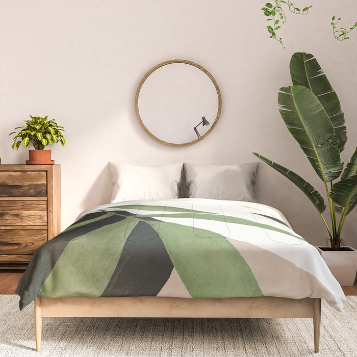 Abstract Art Tropical Leaves 39 Comforter Gallery Image 3