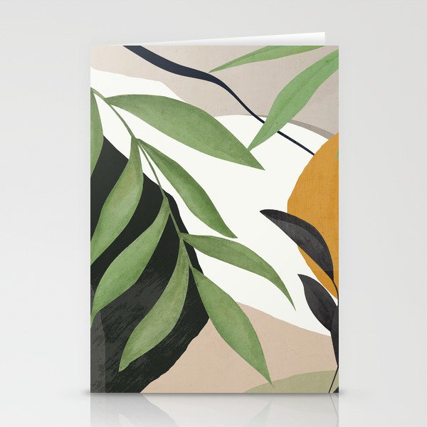 Abstract Art Tropical Leaves 39 Stationery Card Gallery Image 2