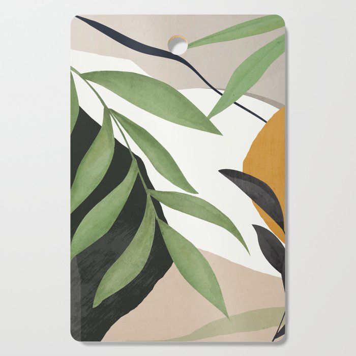 Abstract Art Tropical Leaves 39 Cutting Board Gallery Image 1