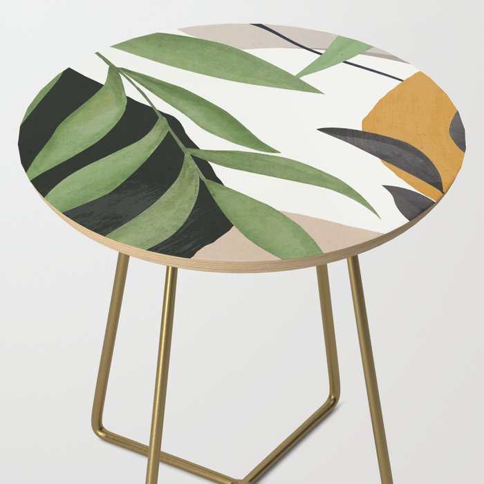 Abstract Art Tropical Leaves 39 Side Table Gallery Image 2