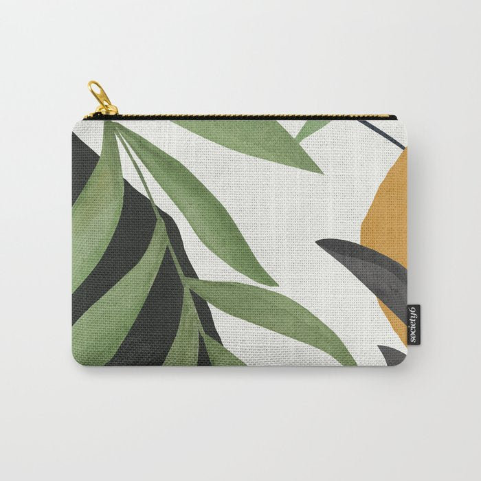 Abstract Art Tropical Leaves 39 Carry All Pouch Gallery Image 1
