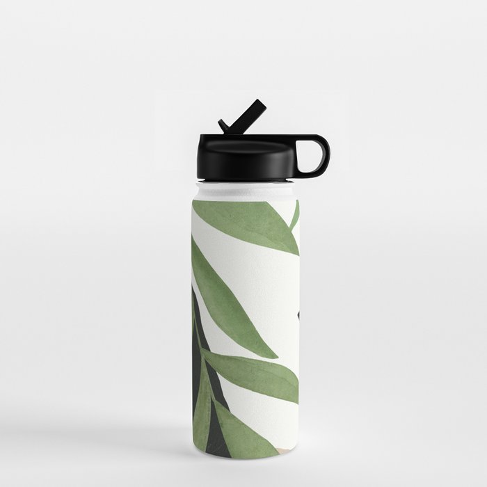 Abstract Art Tropical Leaves 39 Water Bottle Gallery Image 1