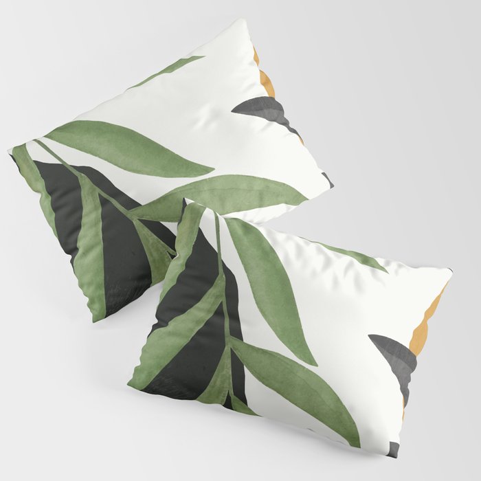 Abstract Art Tropical Leaves 39 Pillow Sham Gallery Image 3