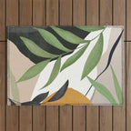 Abstract Art Tropical Leaves 39 Outdoor Rug Gallery Image 1