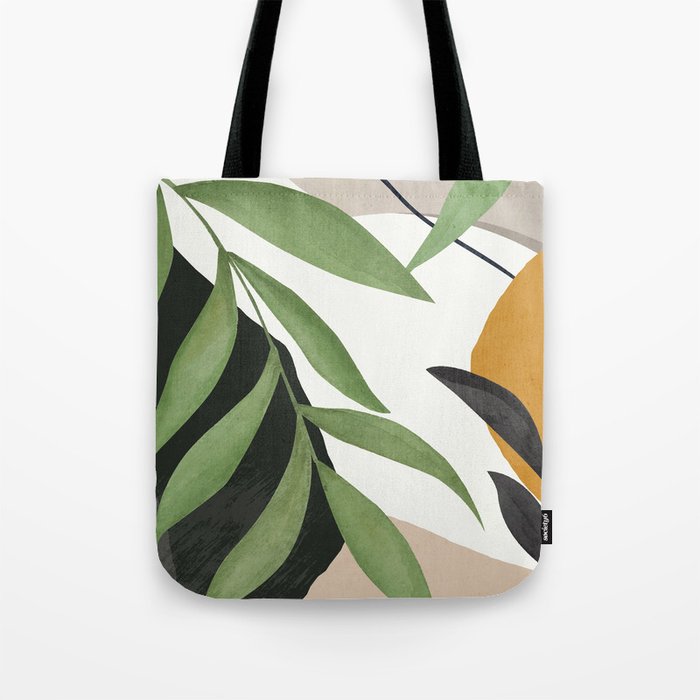 Abstract Art Tropical Leaves 39 Tote Bag Gallery Image 1