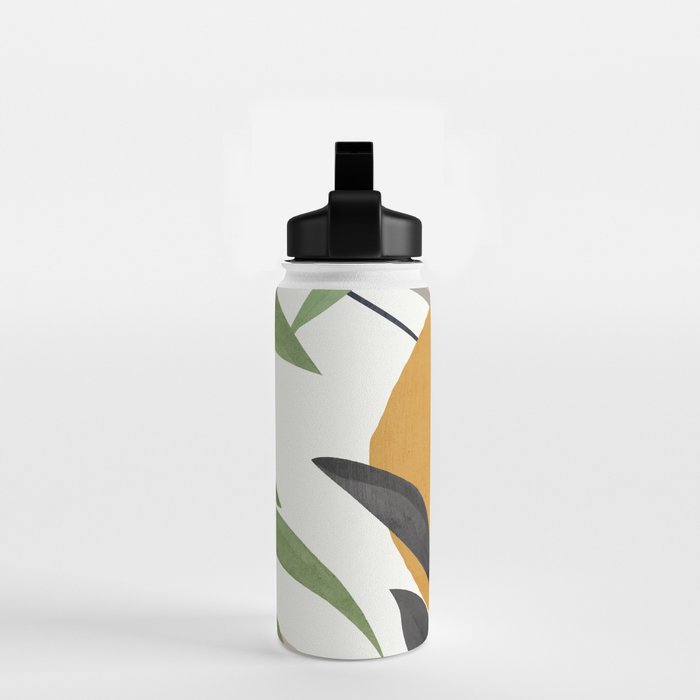 Abstract Art Tropical Leaves 39 Water Bottle Gallery Image 2